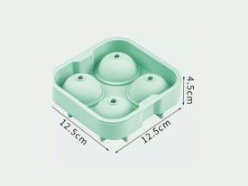 Molde silicona 4 esferas grandes cubitos 